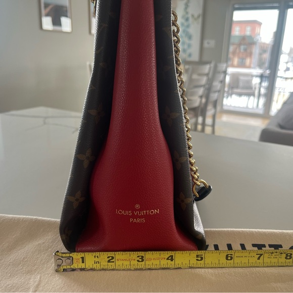 Louis Vuitton Surene MM Monogram Brown Coated Canvas & Cerise (Red) Leather Tote - Picture 17 of 17